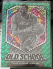 Tracy McGrady 2019-20 Panini Prizm Mosaic Old School Green Refractor Rockets