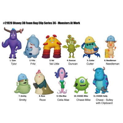 Monsters at Work 3D Foam Bag Clip Blind Bag
