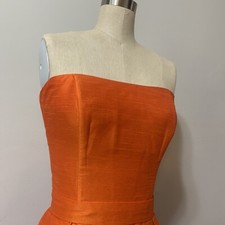 Short orange dress size 12 Evening dress with pockets Hi Low Dress New 75% Off