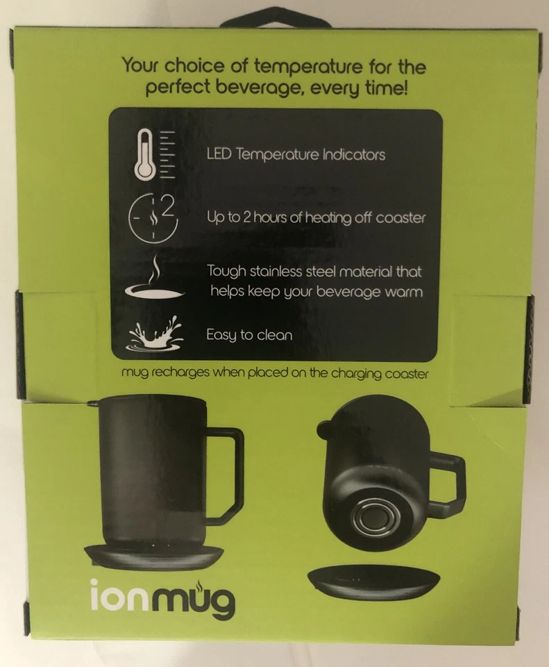 ionMug 12oz Taza Posavasos de Carga con Indicador de Temperatura LED Foto 3 de 4