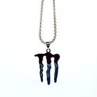 ENERGY NECKLACE Silver Stainless Steel "M" Pendant & 23" Quality Chain