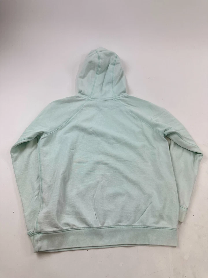 Nike Sudadera con Capucha Mujer Mediana Verde Azul Como Nuevo Logo Cordón Pullover Foto 2 de 4