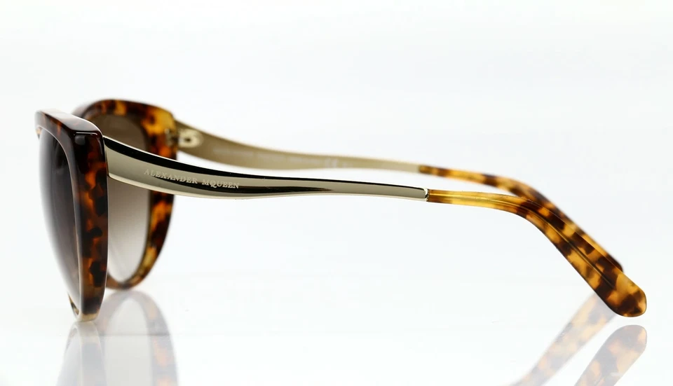 Gafas de sol ALEXANDER MCQUEEN para mujer AMQ4147/N/S Habana/oro ojo de gato 61 mm 141200 Foto 4 de 4