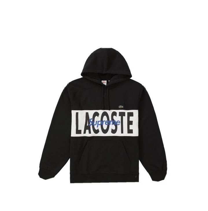 Sweat à capuche Supreme x Lacoste noir taille Large FW19