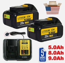 For DeWalt 20V 20 Volt Max 8.0AH 9AH Lithium Battery DCB206-2 DCB205 DCB200-2 US