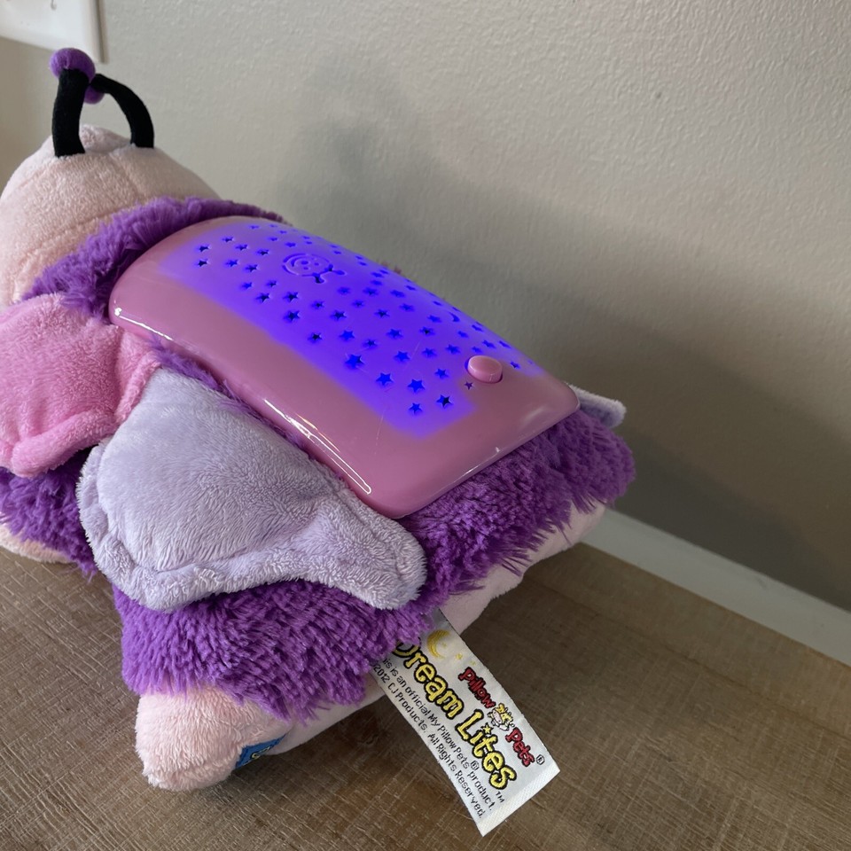 Dream Lites Pillow Pets Mini Fluttery Butterfly Night Light Purple Pink