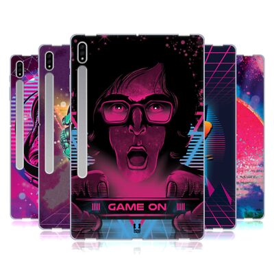 HEAD CASE DESIGNS THE 80'S GRAPHIC VIBES SOFT GEL CASE FOR SAMSUNG TABLETS 1