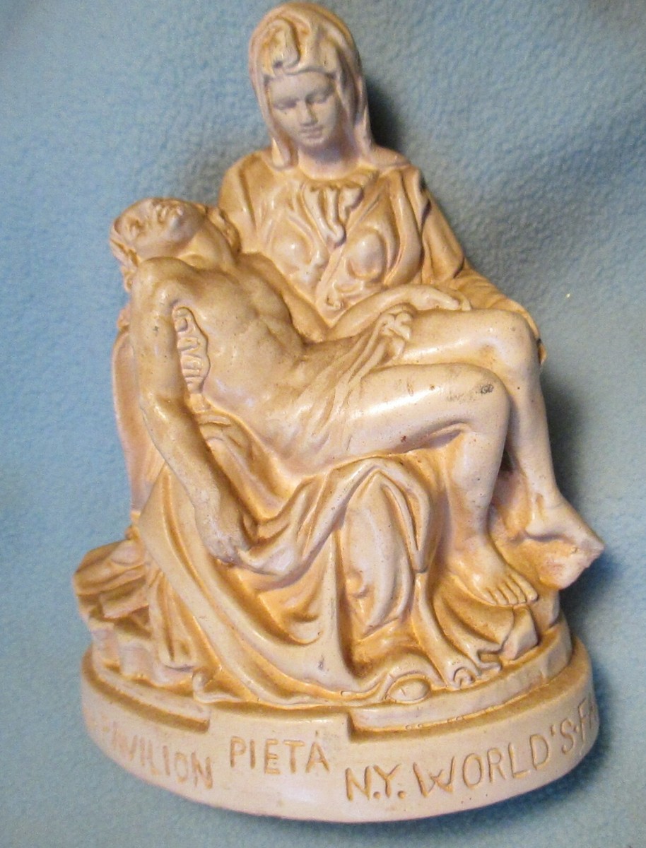 PIETA FIGURE Vatican Pavilion NY World's Fair mid century 1964-65