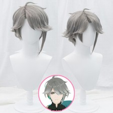 Anime Genshin Impact Cosplay Wigs Harajuku Gothic Hair Silver Gray Hairpieces