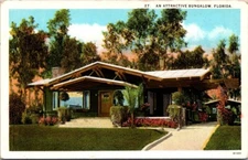 Vintage Florida Postcard - An Attractive Bungalow
