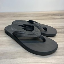 FLOJOS MEN'S RYAN FLIP FLOP BLACK SIZE 12 THONG SANDALS