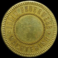 BIERMARKE: "1 Liter". FREIWILLIGE FEUERWEHR WÄCHTERING / BAYERN ⇒ RAIN am LECH.