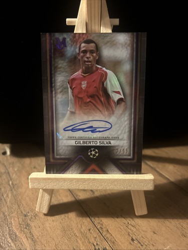 2023-24 TOPPS MUSEUM CHAMPIONS LEAGUE GILBERTO SILVA AUTO /99 ARSENAL