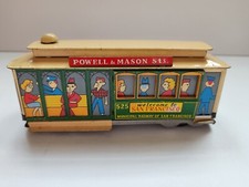 VTG Powell Mason Sts 525 Tin Friction Toy Street Trolley Cable Car 1967 Japan