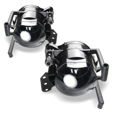 2x fog lights NSW clear glass black + bulbs HB4 SET for BMW 5 Series E60 E61