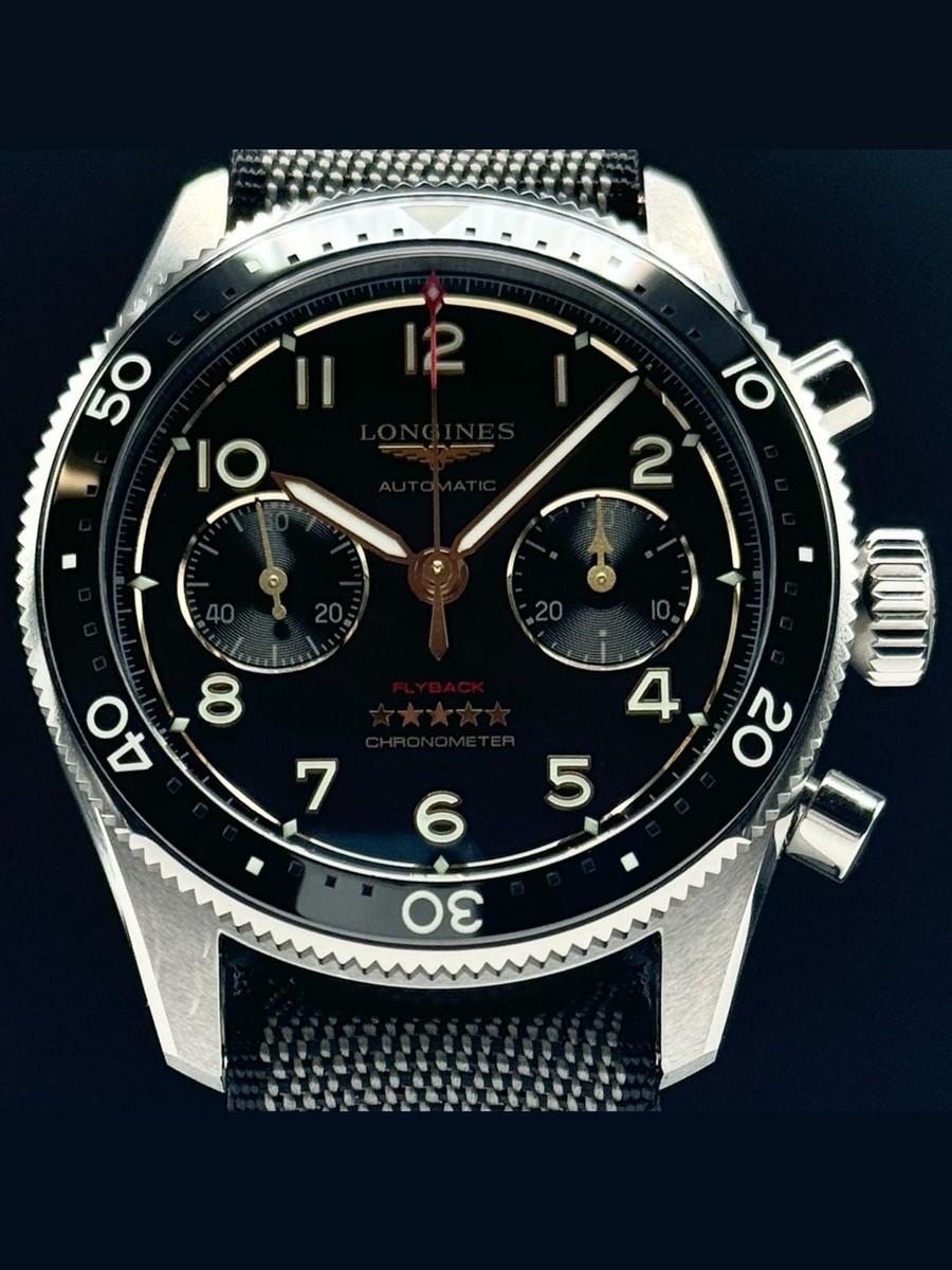 Longines Spirit Chronograph Men's Watch in Black