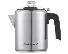 Heavy Duty Stove Top Percolator Yosemite Coffee Pot Maker Stainless Steel 8-Cup