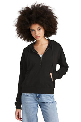 District DT1311 Womens Long Sleeve Perfect Tri Fleece 1/2-Zip Pullover