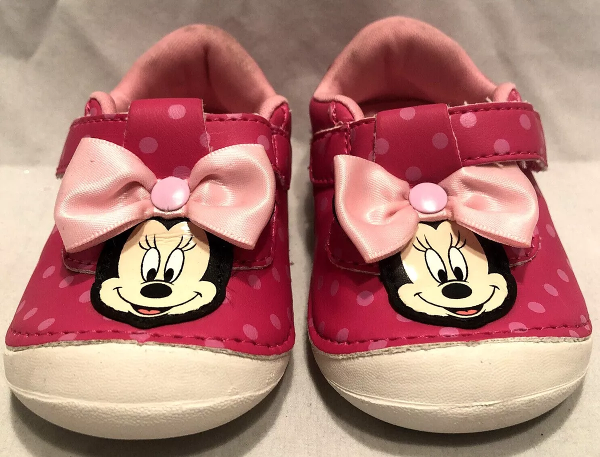 mastermind Habitat Validering Pink Minnie Mouse Infant Shoes Size 2 | eBay