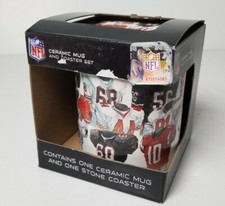 ¡Nuevo! Juego de taza/taza y posavasos de cerámica de fútbol americano Atlanta Falcons NFL