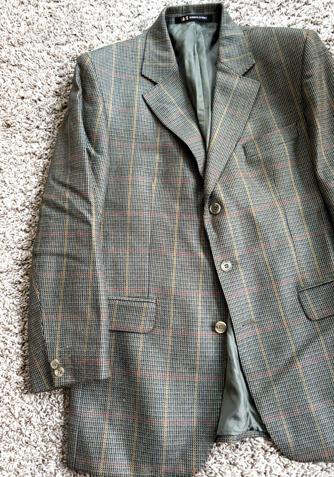 Jaks Jermyn Street Suit Jacket Coat Men's 40R Brown-Tan Pure New Wool 3-Button - Image 2 of 4