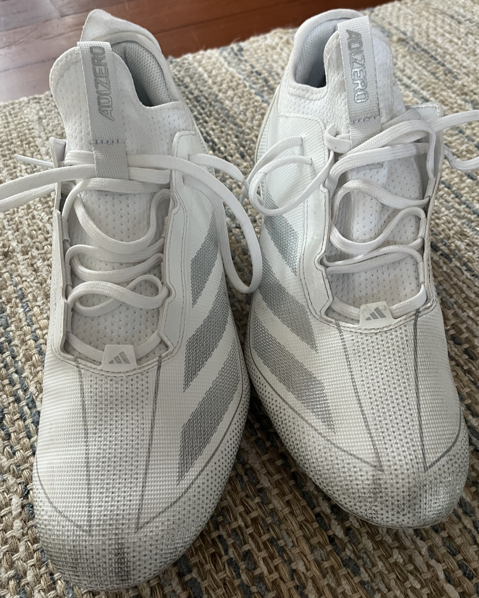 Adidas Adizero Electric Football Cleats Mens 12.5 White Silver IF2425 Low Top Size 12 Adidas Adizero Electric.1  main image 4