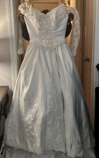 size 12 white long sleeve wedding dress