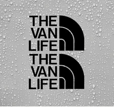 2x The Van Life Sticker Decal  vw, t4 t5 t6 buzz DUB Camper  bongo volkswagen 