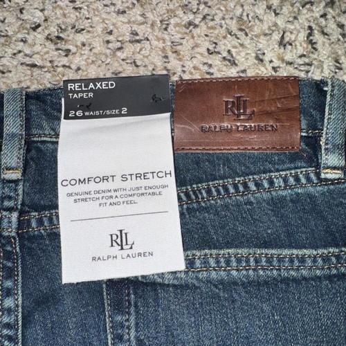NWT Ralph Lauren Comfort Stretch Jeans Women Size 2 Denim Embellished Sequins - Picture 9 of 10