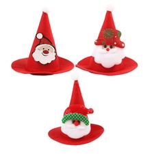 Pet Santa Hat, Dog Santa Hat, Pet Outfit, Lightweight Decorative Headwear, Cat