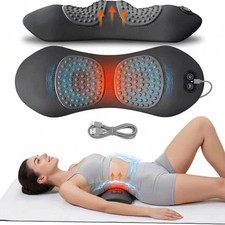 3 Inl Lumbar Traction Massager Vibration Heating Waist Back Sciatica Pain Relief