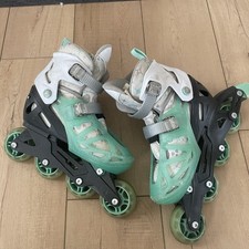 RD Roller Derby Kids Mint Green Teal Adjustable Rollerblades Size 2-5
