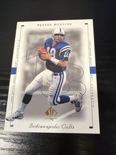 Peyton Manning 1999 SP Authentic Card #36. Indianapolis Colts