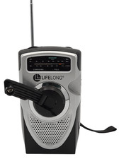 Lifelong Crank Emergency Weather Radio AM/FM Hand Powered Battery Free Camping