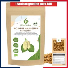 Mûres Blanches Séchées Bio 250g - Fruits Secs Naturels Végétaliens, Collation