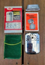 Vintage Peacock Pocket Hand Warmer Original Box