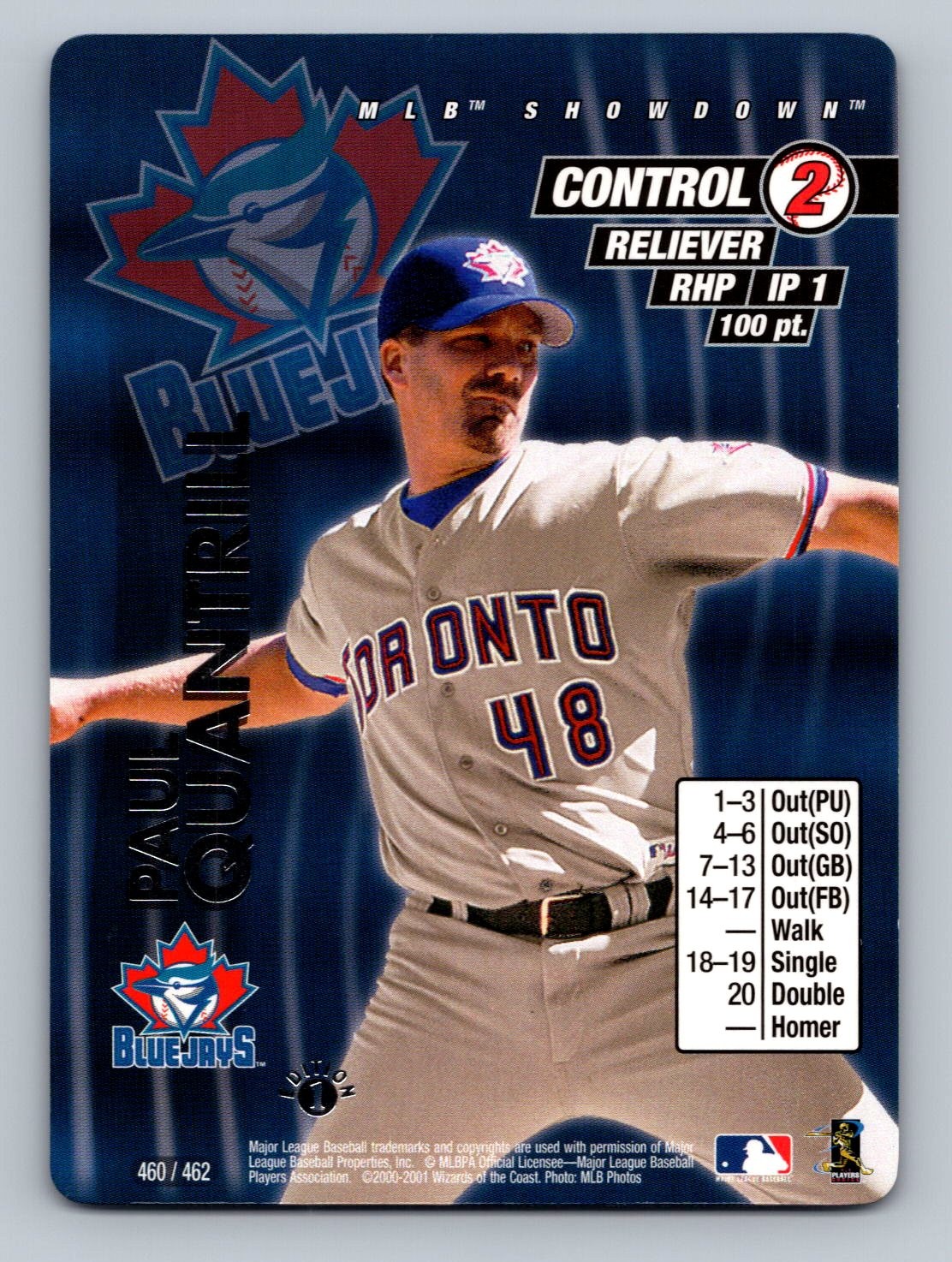 2001 MLB Showdown 1st Edition Paul Quantrill #460