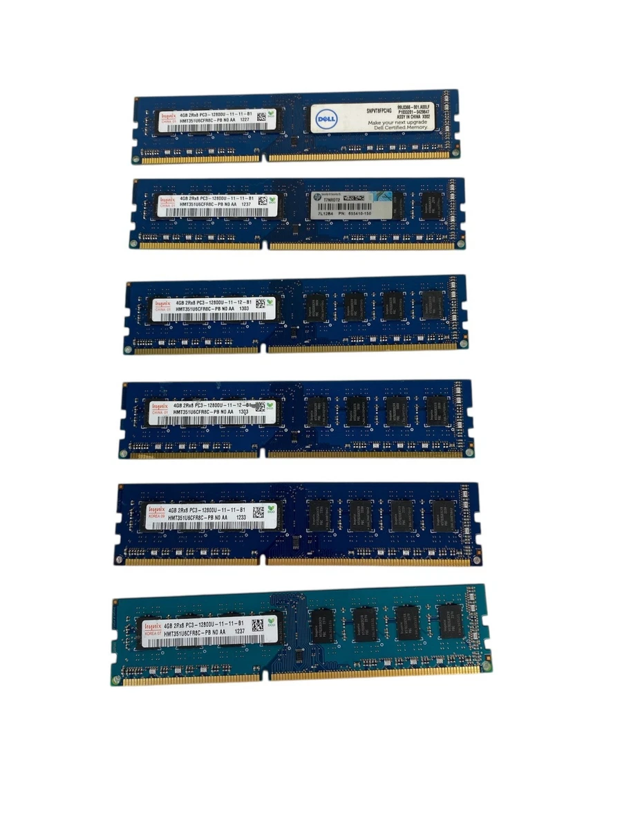 Lot de 12 x Hynix HMT351U6CFR8C 4Go 2Rx8 PC3 12600U 9 11 B1 (Objet N