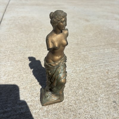 Vintage Venus de Milo 9.5'' Gold Gilt Resin Sculpture Statue Figurine, Italy?