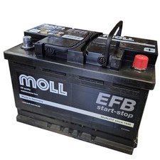 MOLL start-stop EFB 82074 Autobatterie 74Ah 82070 Starter Batterie PKW KFZ Stopp