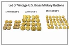 Waterbury Button Co. Vintage Brass Military Buttons Lot of 52  Cival War -WW1