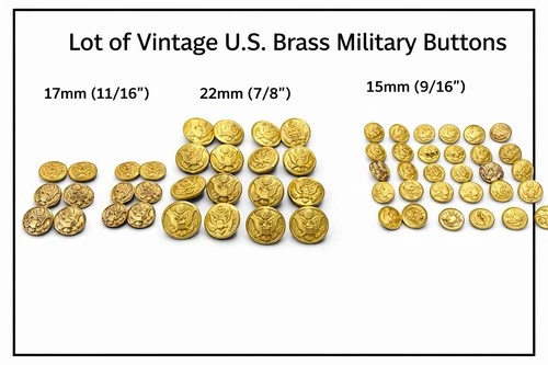 Waterbury Button Co. Vintage Brass Military Buttons Lot of 52  Cival War -WW1