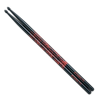 Rhythmic Fire Sticks O5BFBR, schwarz mit rotem Muster