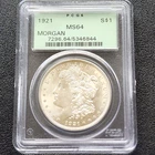 1921 $1 Morgan Silver Dollar  |  PCGS MS64  |  Old Green Holder
