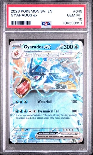 2023 POKEMON SVI EN-SCARLET & VIOLET #045 GYARADOS EX PSA 10