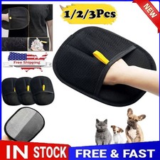 Electrostatic Pet Hair Removal Gloves Brush , Double-sided Pet Grooming Glove US