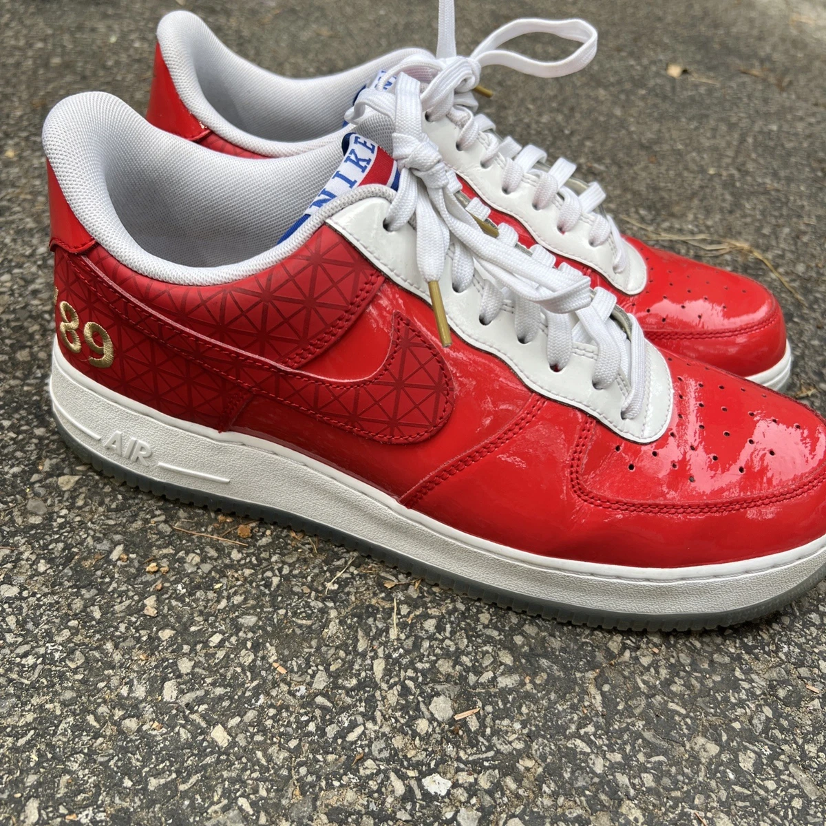 Size 11- Nike Air Force 1‎ Low 1989 NBA Finals Red Leather (CI9882-600) Nike Air Force 1 Low 1989 NBA Finals | eBay main image 3