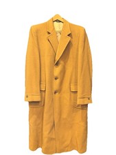 Vintage Camel Hair Overcoat Men’s Large USA Made Union Label Tan Classic Coat