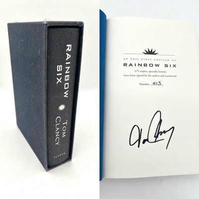 Tom Clancy Rainbow Six Signed Limited First Edition No 413 Slipcase