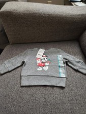 Disney Junior Mickey Mouse Gray Fleece Pullover Sweatshirt Long Sleeve 0-3M
